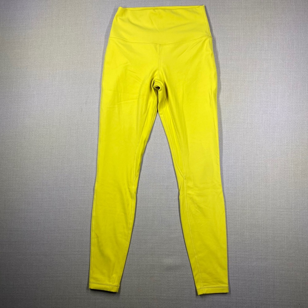 Lululemon Align High-Rise Pant 28" Yellow Nulu Yoga Leggings LW5CTIS Size 6